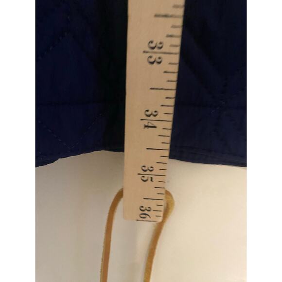 Lands End Womens Blue Quilted Barn Chore Jacket Zip Button Preppy Plus Size 3X - Picture 8 of 16